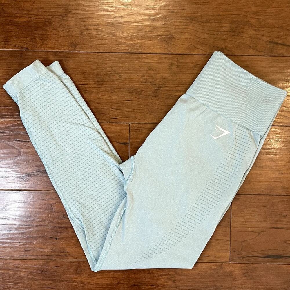 Gymshark Seamless Leggings Womens Green High Waist Workout Gym No Size Tag